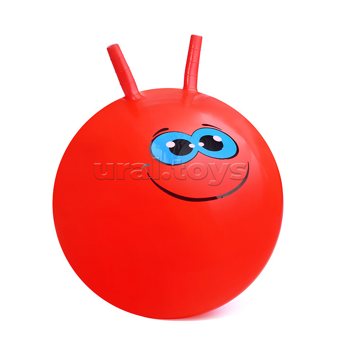 Мяч с рожками 65 см "Забавная рожица"