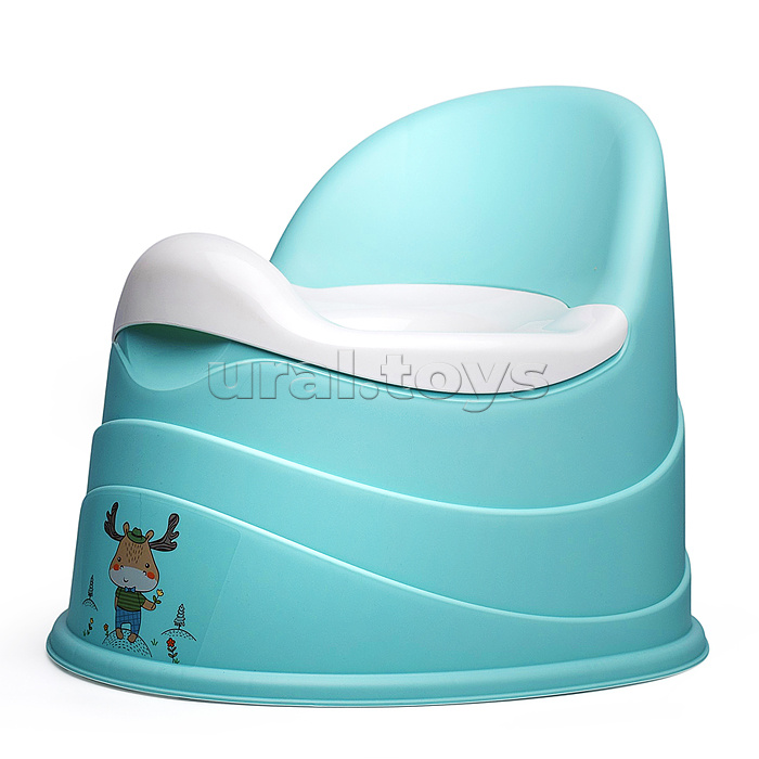 Горшок детский с декором 390х310х305мм (Зеленый)