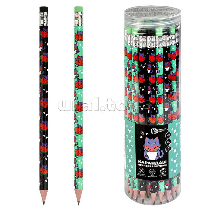 Карандаш чернографитный "Котенок с арбузом" НВ