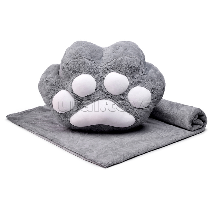 Мягкая игрушка "Кот Лапка" 40 см, с пледом (1,1х1,6м)