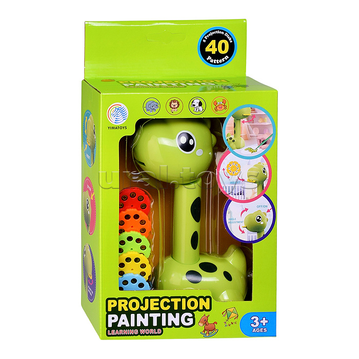 Проектор-доска для рисования "Динозаврик" в коробке