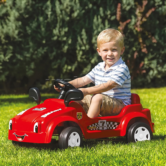 Игрушка Машина педальная, клаксон, красный в коробке