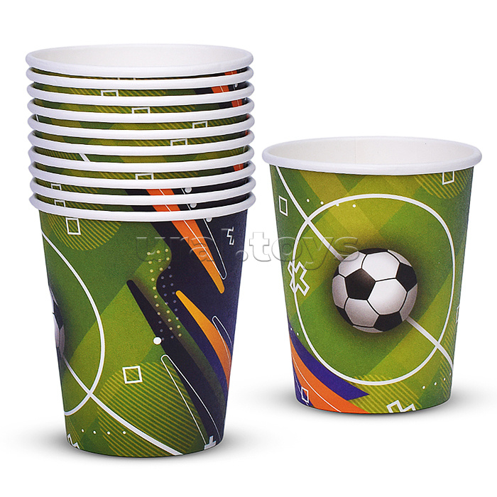 Набор посуды одноразовой "Футбол" стаканы (10 шт)