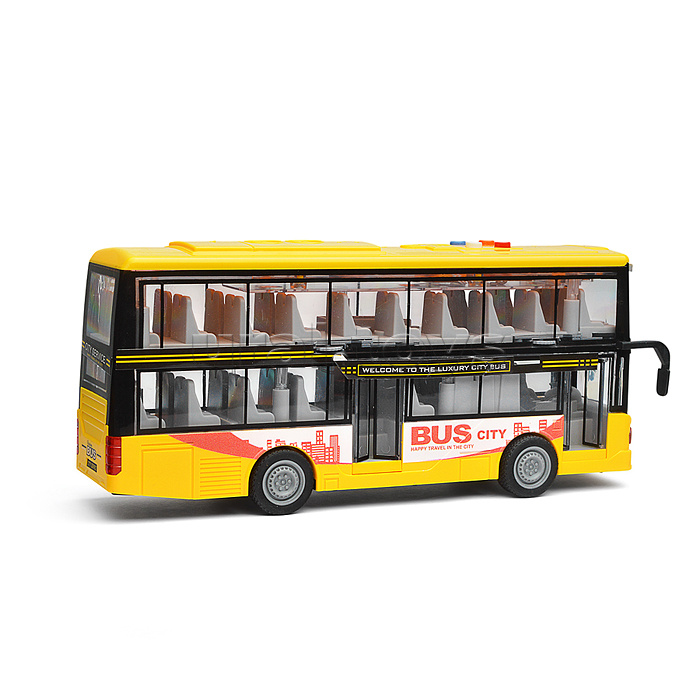 Автобус "Городской" 1:16 (свет, звук) в коробке (желтый)