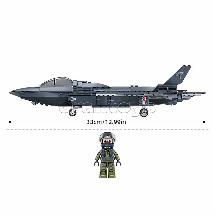 Конструктор "Модель истребителя J-35" (335 дет.) в коробке
