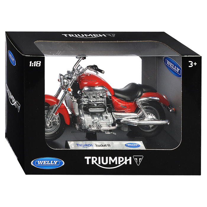 Мотоцикл 1:18 Triumph Rocket III, красный