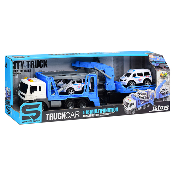 Машина "Автовоз с прицепом" в коробке