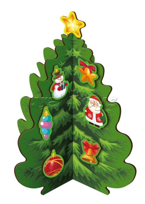 Игра развивающая деревянная на липучках "Наряжаем Ёлочку" Игра развивающая деревянная на липучках "Наряжаем Ёлочку"