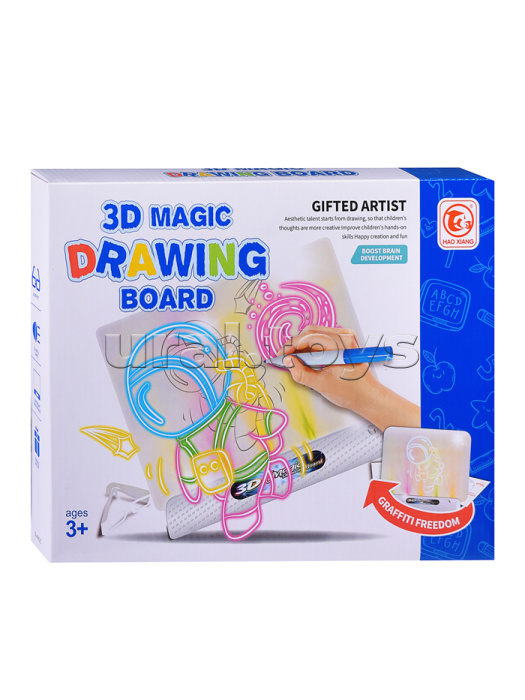Доска для рисования 3D "Художник" в коробке