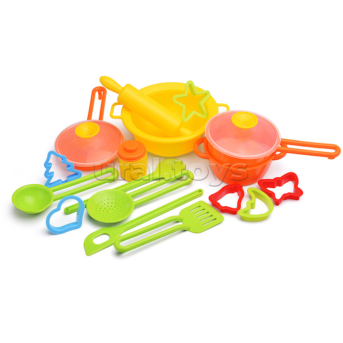 Набор посуды для кукол "Три кота" (20 элементов) (в контейнере)