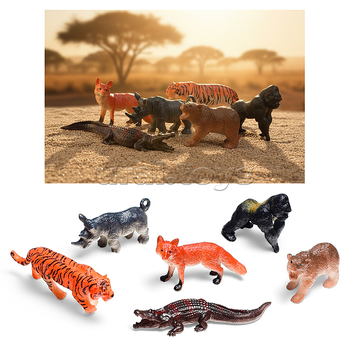Набор животных "Дикий мир" в пакете