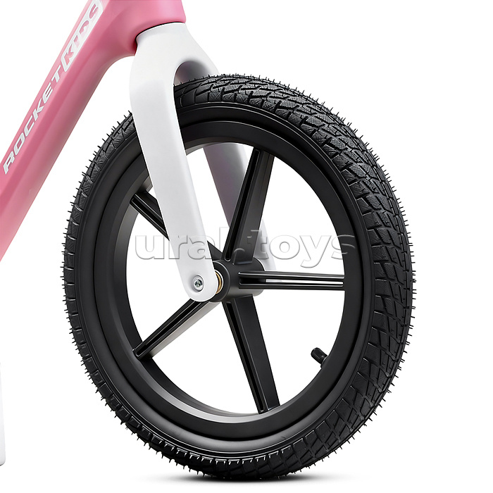 Беговел 14" Rocket, колеса надувные, рама нейлон, цвет розовый