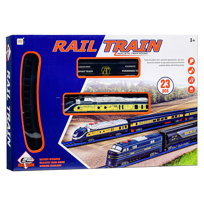 Железная дорога "Таежный путь"(на батарейках) в коробке