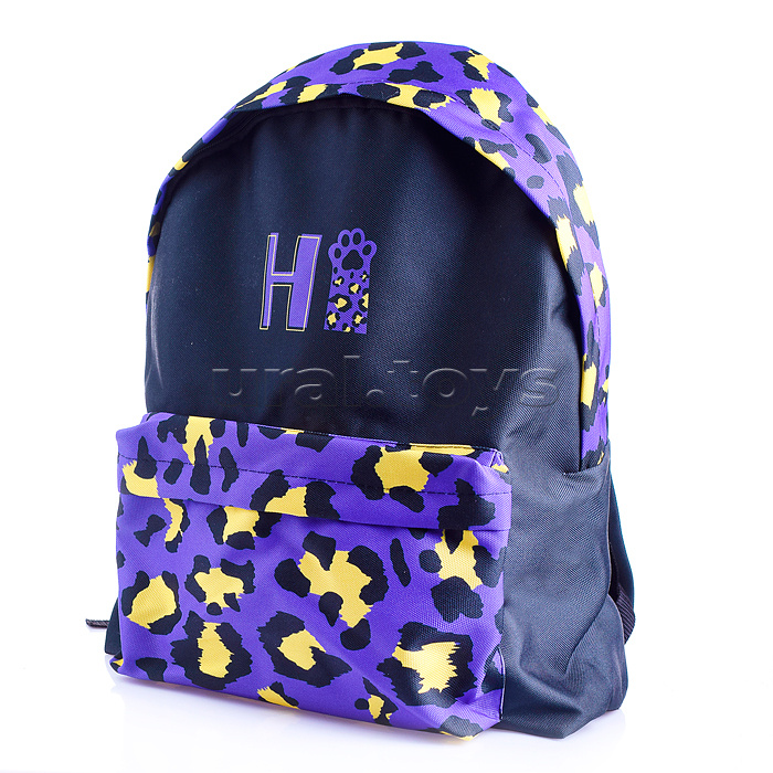 Рюкзак мягкий "Леопардовый принт" 1 отделение, на молнии с двумя бегунками, большой карман на молнии снаружи, мягкие наплечники, с подкладкой, материал полиэстер, размер 39х30х14см