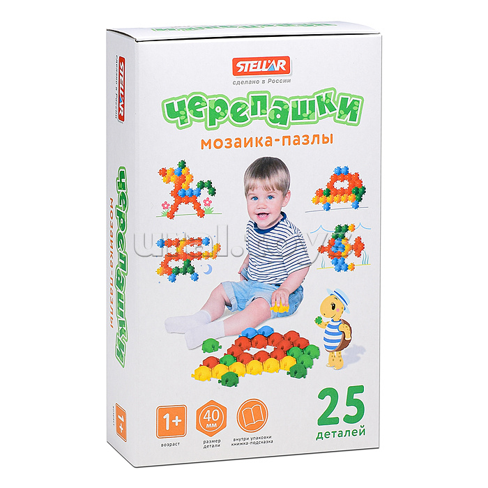Мозаика пазлы Черепашки (40мм.25шт.)