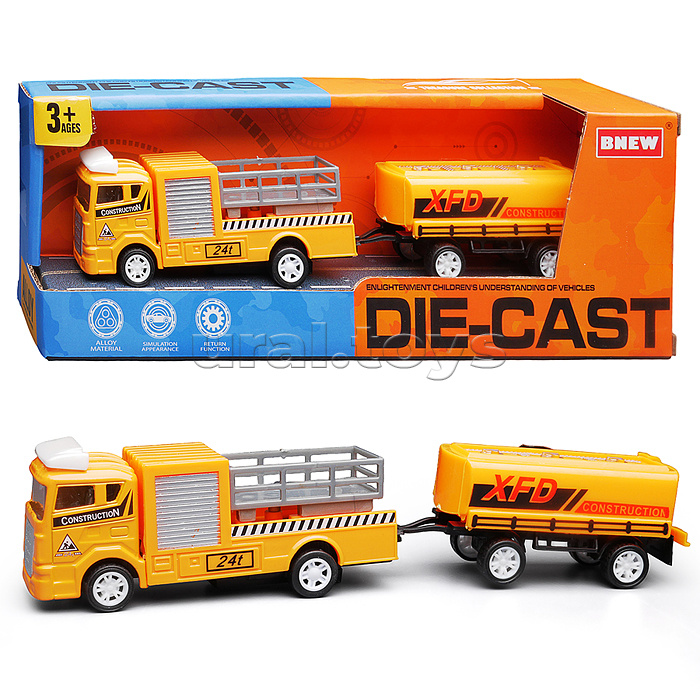 Машина "Лесовоз" металл, в коробке