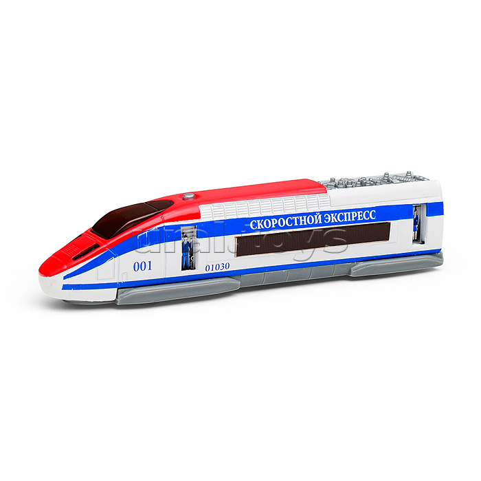 Машина металл Поезд Скоростной, 18,5 см, (свет+звук, откр.двери) инерц., в коробке Машина металл Поезд Скоростной, 18,5 см, (свет+звук, откр.двери) инерц., в коробке