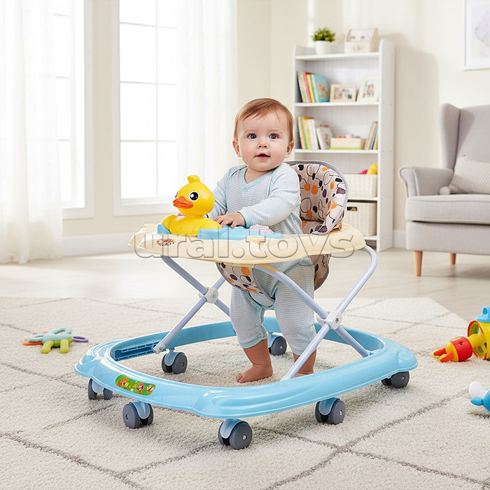 Ходунки "Хитрая уточка" (цвет голубой)