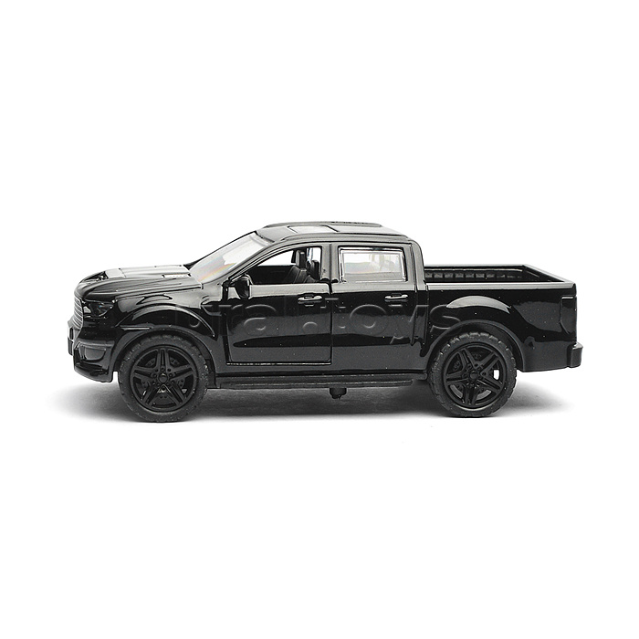 Чёрная инерционная машинка Пикап с принтом die-cast, 1:32, открывающиеся двери
