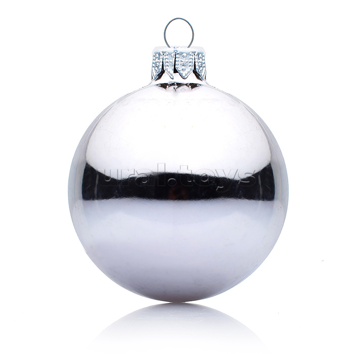 Шар диаметром 65 мм серебреный
