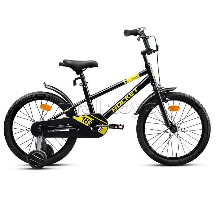 Велосипед 18" Rocket Gloss, цвет черный