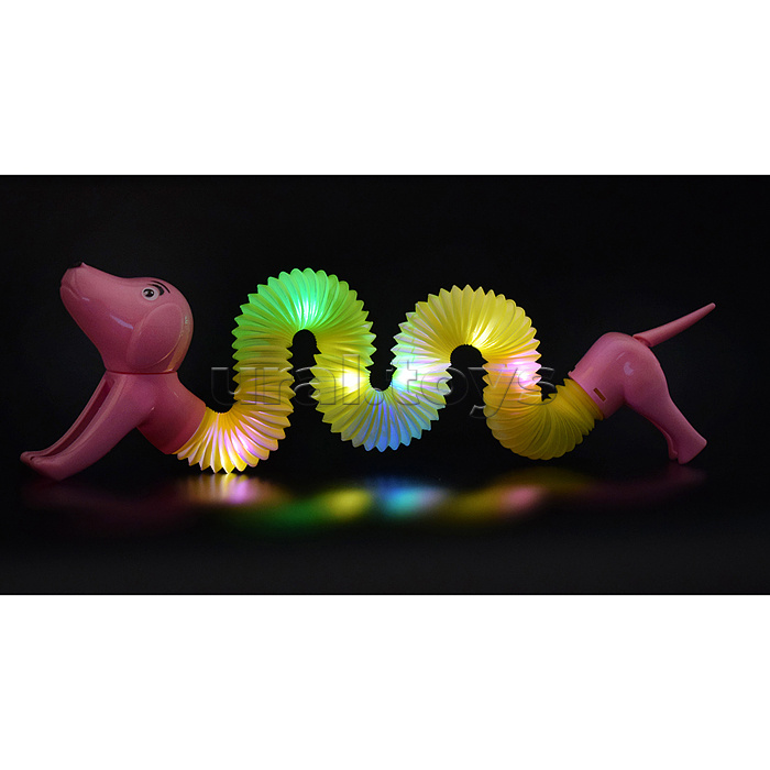 Игрушка-антистресс "Такса" свет (32 см.) в пакете