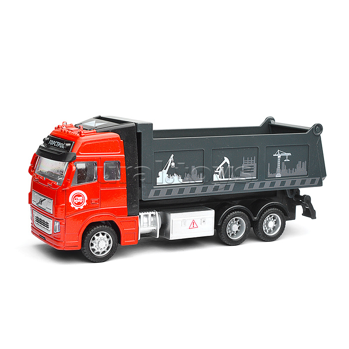 Машина металл Самосвал 19,5 см, ( свет-звук, подв. дет.,) инерц., в коробке