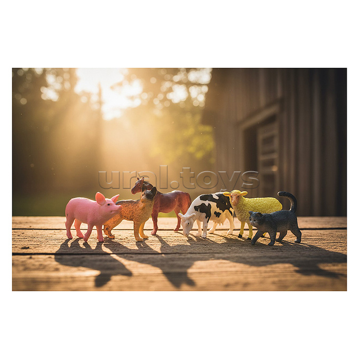 Набор животных "Счастливая ферма" в пакете