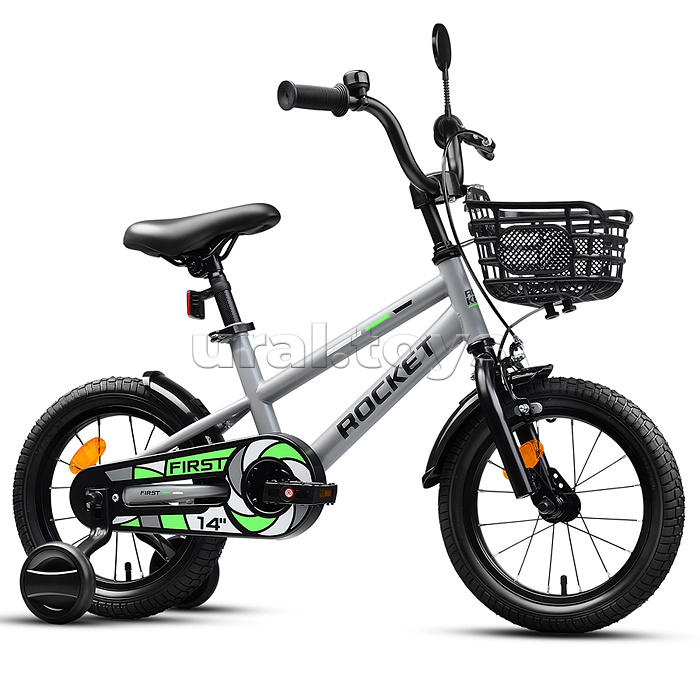 Велосипед 14" Rocket First, цвет серый