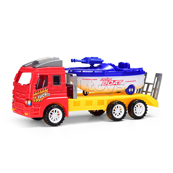 Автовоз "Автофлот" с катером, в пакете