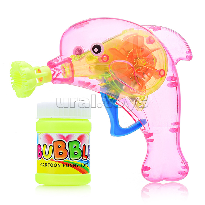 Пистолет для мыльных пузырей "Дельфин" в пакете