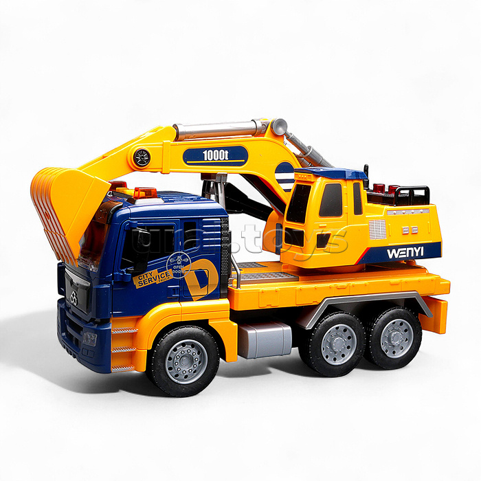 Машина "Экскаватор" 1:10 (свет, звук) в коробке