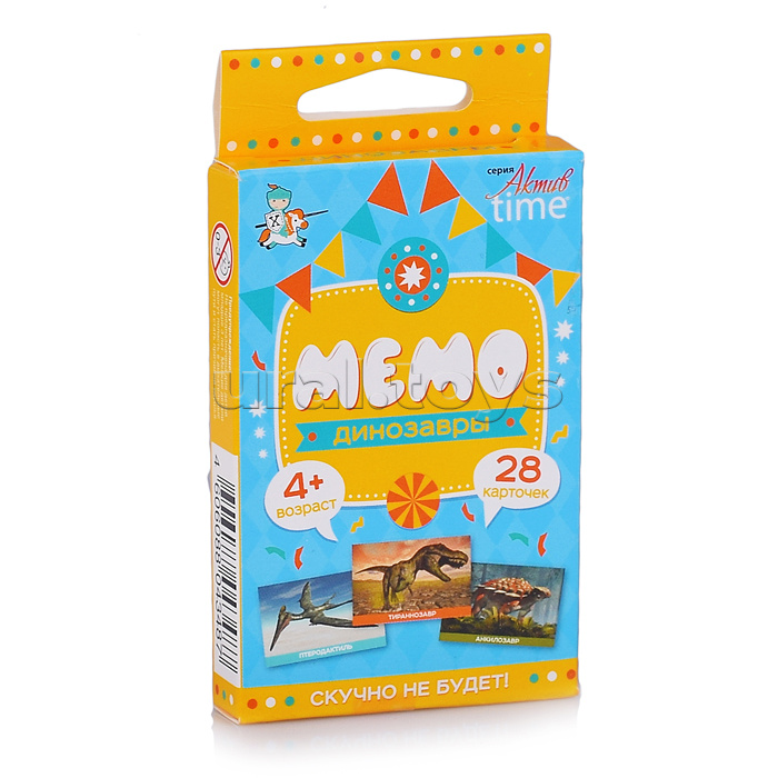 Игра настольная "Мемо" Динозавры. Серия АКТИВ time Игра настольная "Мемо" Динозавры. Серия АКТИВ time
