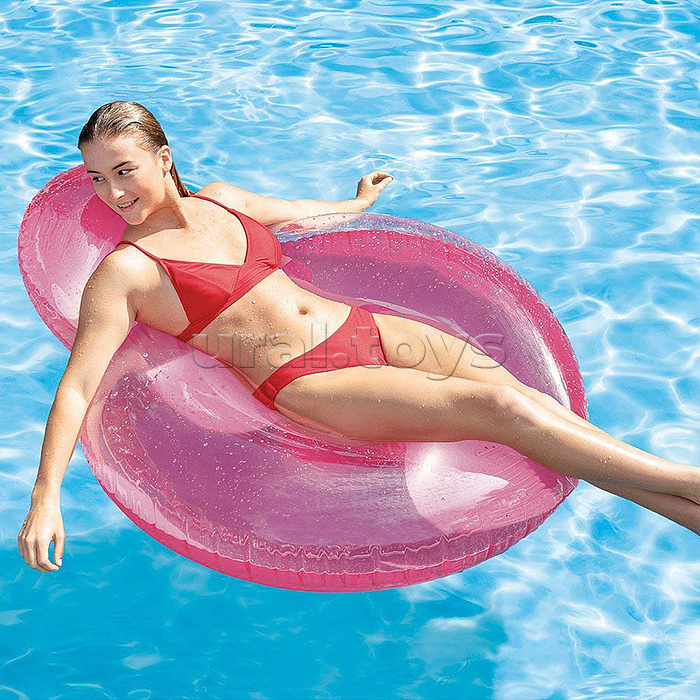 Шезлонг «Замороженный Неон» с подушкой, 137х122 см, МИКС 58889EU INTEX