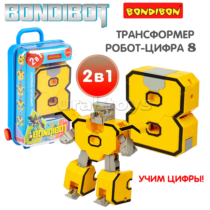 Трансформер 2в1 Bondibot, цвет голубой. ВОХ.13x7x4 см Трансформер 2в1 Bondibot, цвет голубой. ВОХ.13x7x4 см