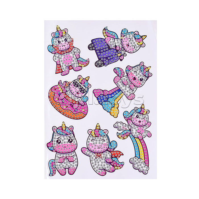 Мозаика алмазная "Такие разные единорожки" в коробке
