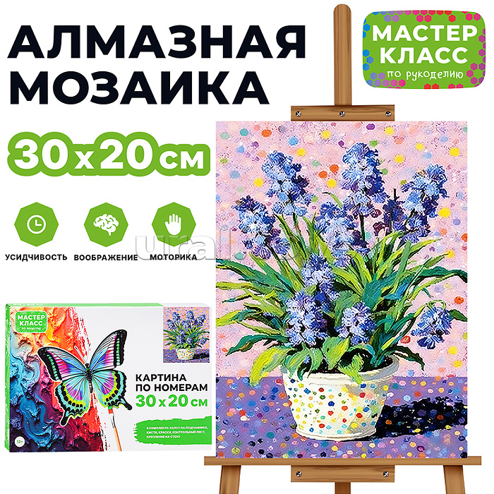 Картина по номерам "Цветы" 30х20 см.