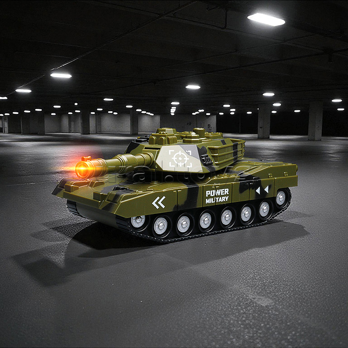 Танк "Боевая атака" 1:32 (свет. Звук) в коробке