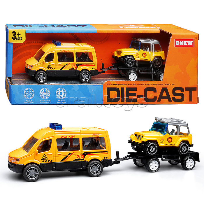 Машина "Стройка" металл, в коробке