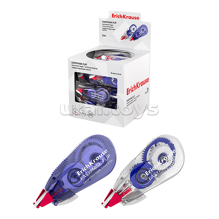 Корректирующая лента EasyMask Flip, 5мм х 5м, ассорти (в дисплее по 24 шт.)