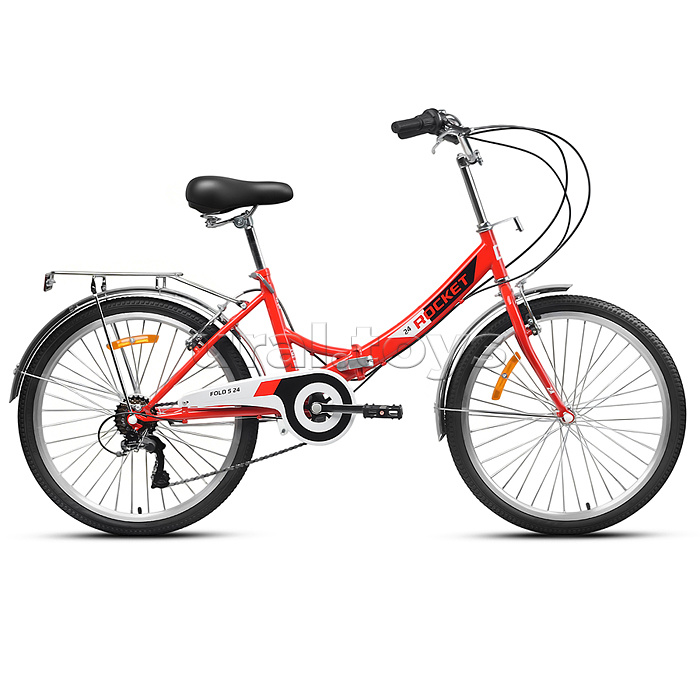 Велосипед 24" Rocket City Fold S 24, цвет красный, размер 16"