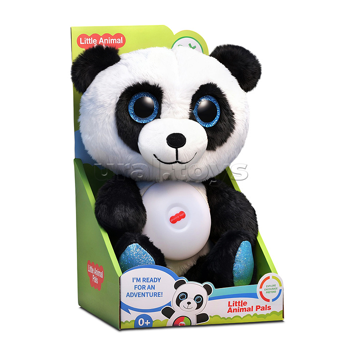 Медведь "Веселая пандочка" свет, звук, в коробке