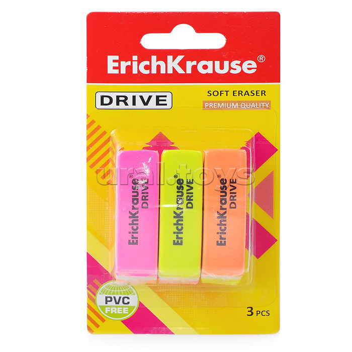 Ластик Drive (в блистере по 3 шт.)