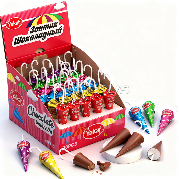 Шоколадный зонтик Yakar 22г*30 шт