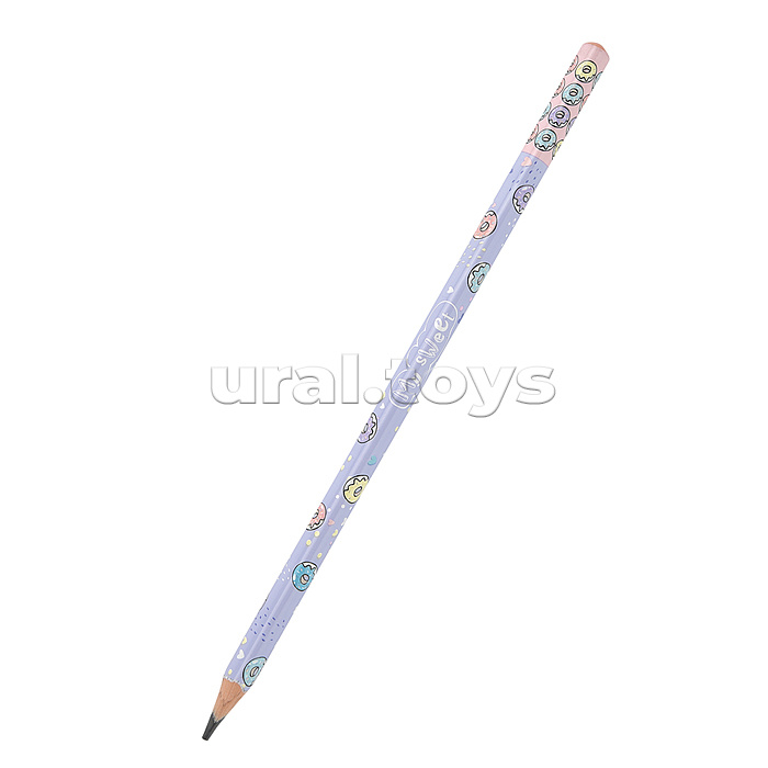 Карандаш чернографитовый пластиковый, грифель 3мм НВ "ArtGraphix. Zefir. My Sweet. Пончики" Карандаш чернографитовый пластиковый, грифель 3мм НВ "ArtGraphix. Zefir. My Sweet. Пончики"