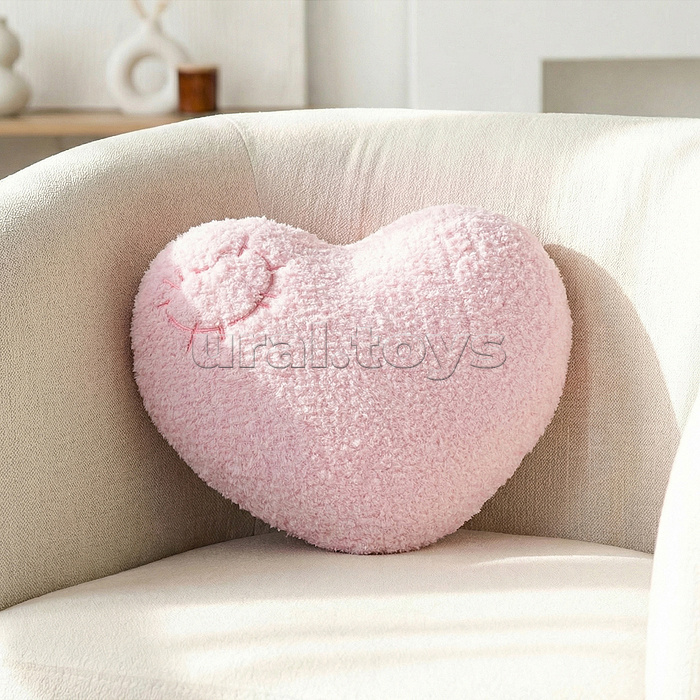 Подушка Сердце розовая (со шрамом сердце) 30х23 см