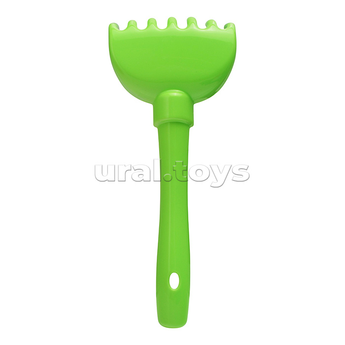 Набор №307: ведро-цветок среднее №3, ситечко-цветок среднее №3, лопатка №5, грабельки №5, формочки (краб №2 + морской конёк + ракушка №2 + черепаха)