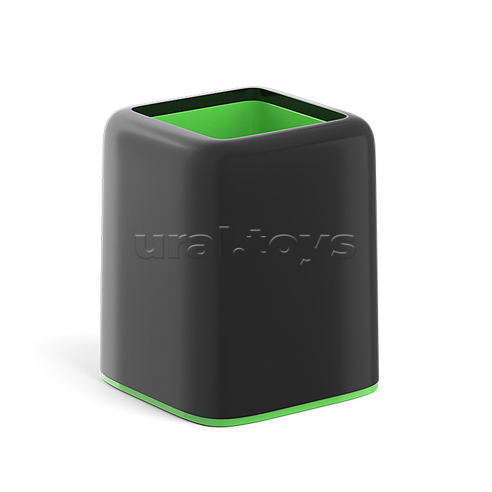 Подставка настольная пластиковая Forte, Accent, черная с зеленой вставкой Подставка настольная пластиковая Forte, Accent, черная с зеленой вставкой