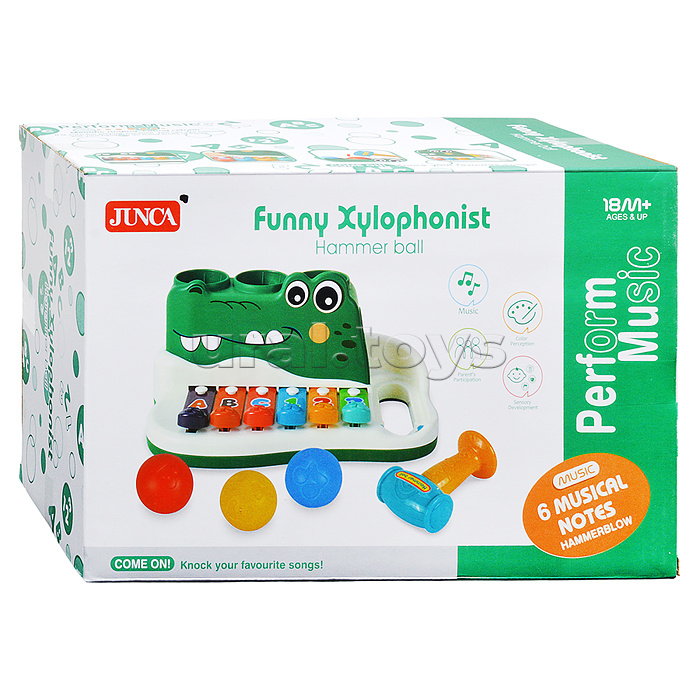 Металлофон "Крокодил" в коробке