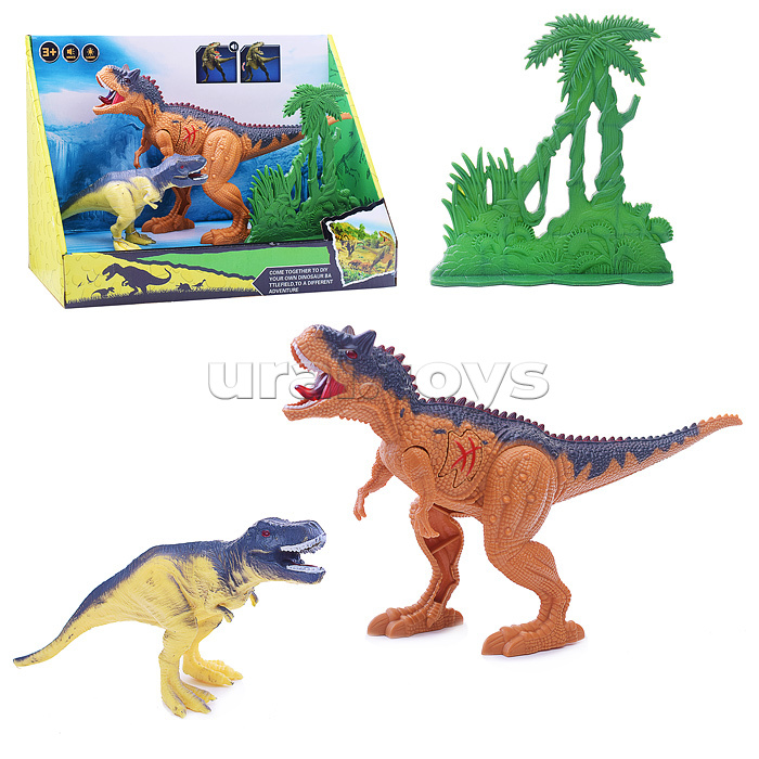 Набор динозавров "Приключения динозавров" на батарейках, в коробке